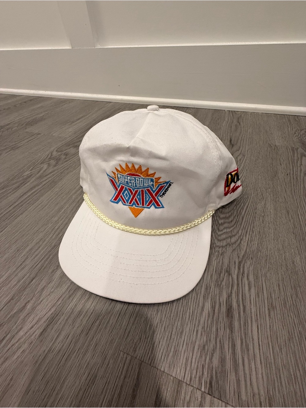 Super Bowl XXIX Embroidered White Rope Brim Cap